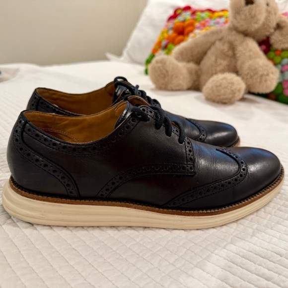 Cole Haan Black Leather Wingtip Loafers main image 3